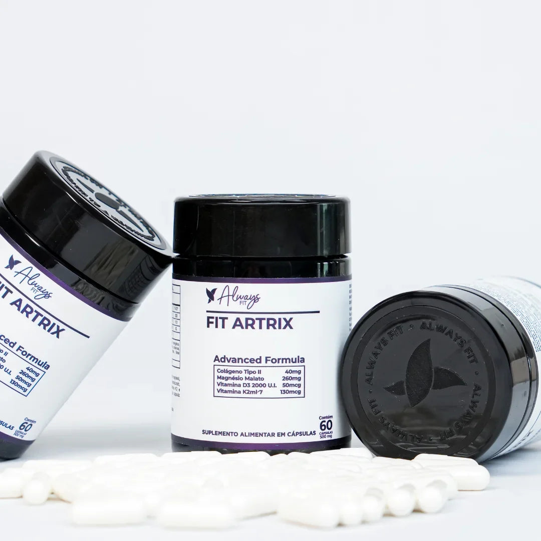 FitArtrix® - Colágeno tipo 2, Vitamina D3, Vitamina K2 MK7, Magnésio Dimalato - 60 Cápsulas