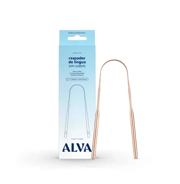 Alva – Raspador de Língua em Cobre