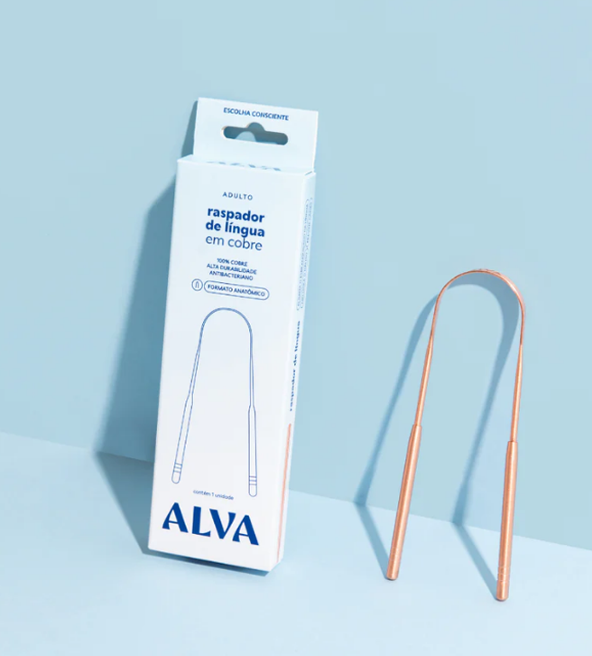 Alva – Raspador de Língua em Cobre