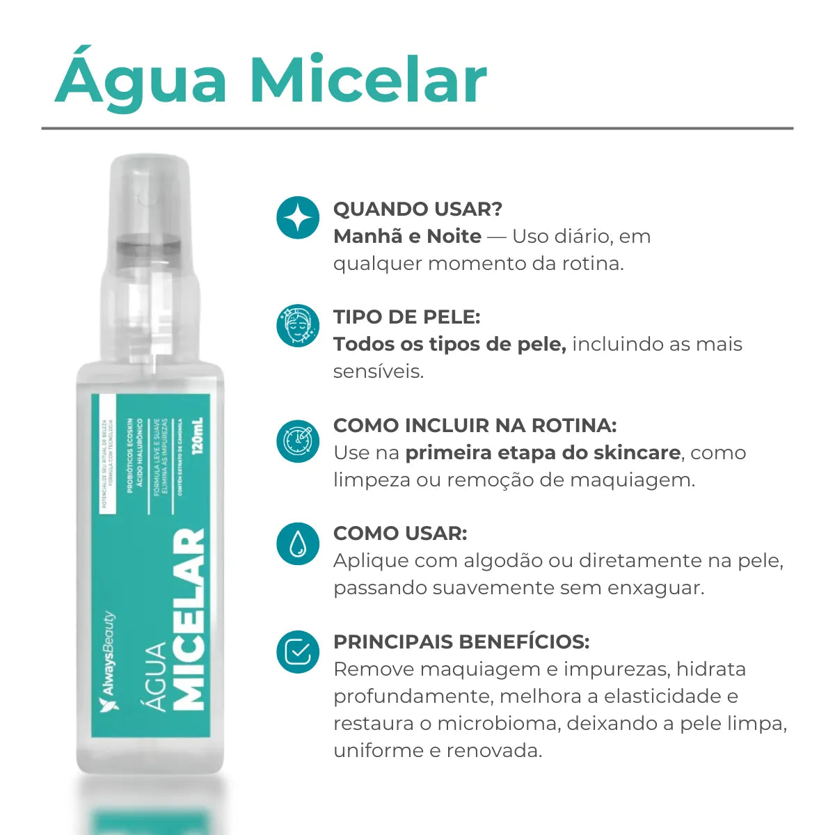 Kit Limpeza Facial + Necessaire Always Fit Turquesa