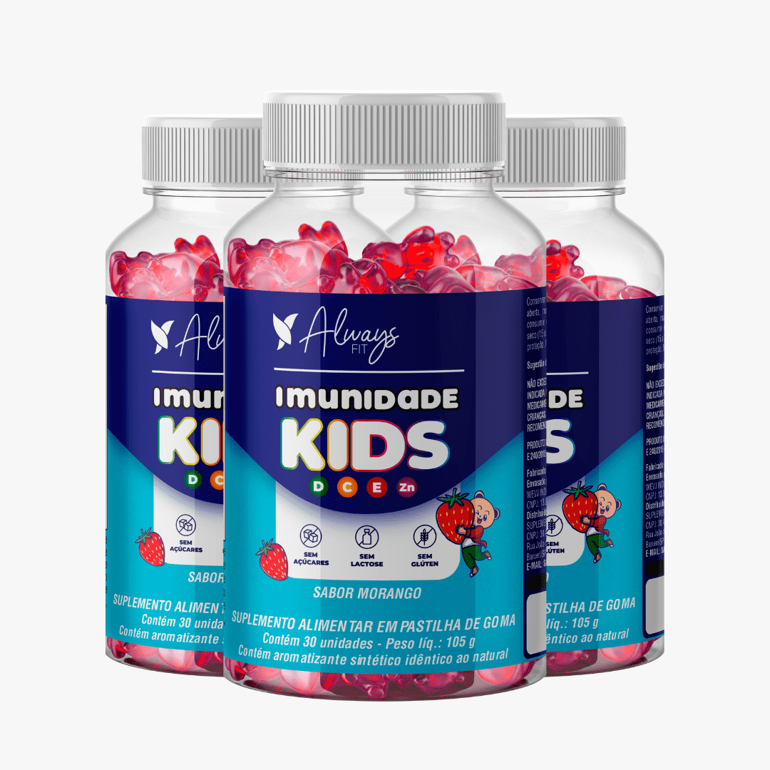 Gummy Kids - Vitamina C, Vitamina D3, Vitamina E e Zinco - 30 Gummies