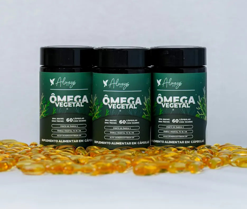 Ômega 3 com DHA 750mg e EPA 250mg de Algas Marinhas - Vegetal 60 Cápsulas