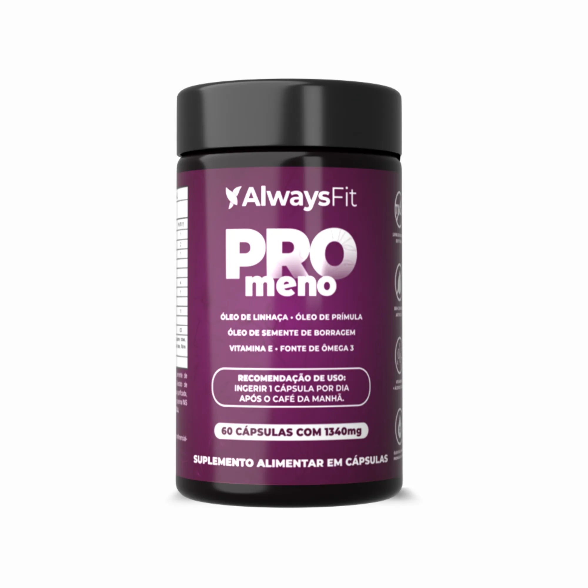 ProMeno – Óleo de Borragem, Prímula, Linhaça e Vitamina E  60 Cápsulas