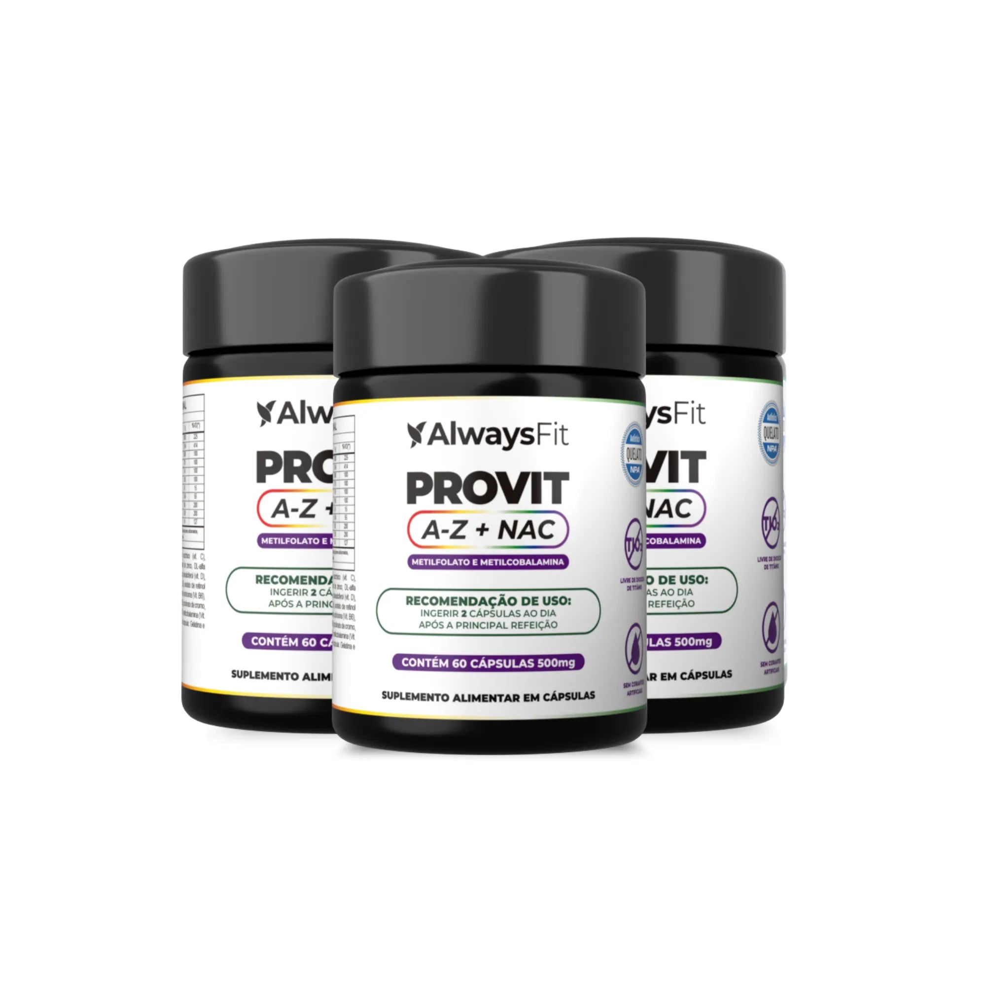 ProVit A-Z + NAC - Fórmula Metilada - Multivitamínico - 60 Cápsulas
