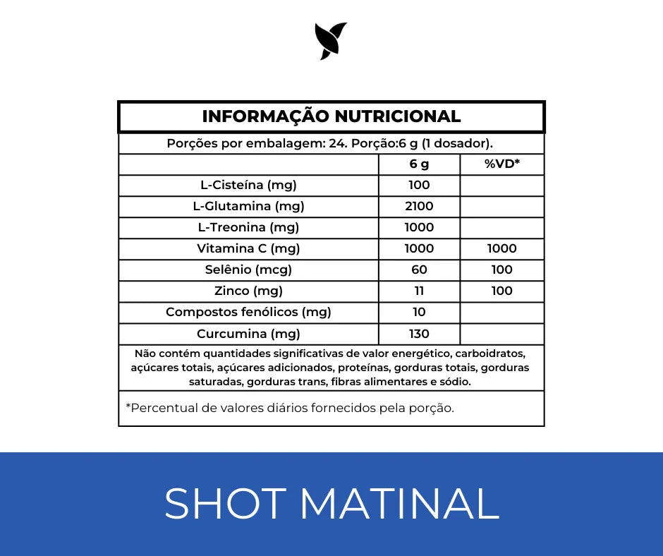 Shot Matinal Always Fit - Blend exclusivo de Curcumina, Glutamina, NAC, Vinagre de Maçã, Própolis Verde, Vit. C e +